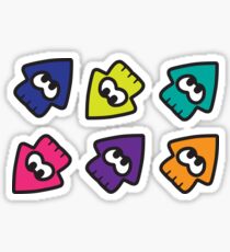 Splatoon-Stil Tintenfische Sticker