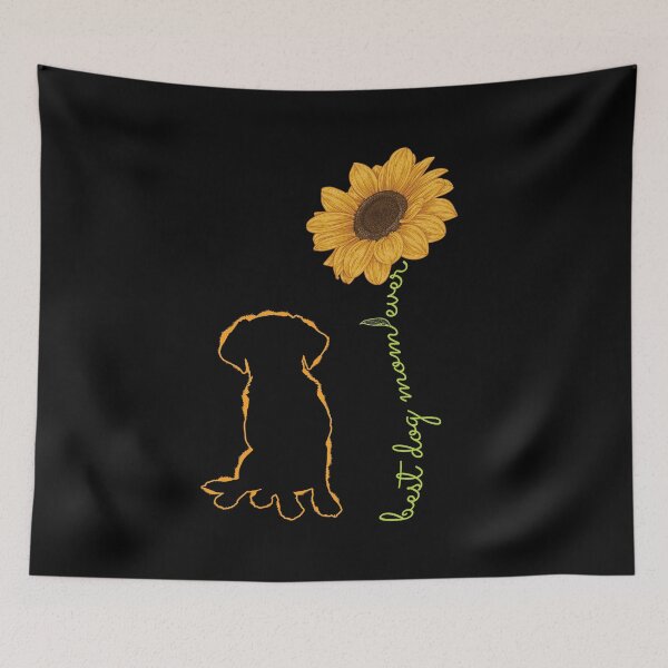 Artikelvorschau, Hund & Sonnenblume Best Dog Mom Ever Hunde Mutter Damen entworfen und verkauft von Lenny Stahl.