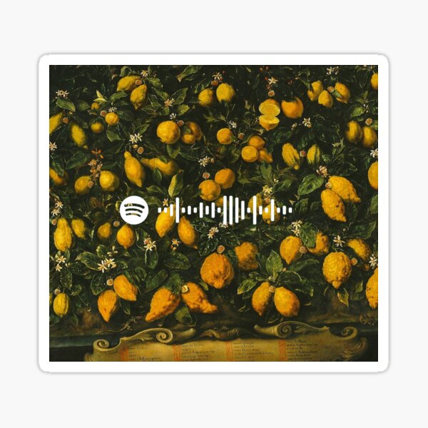 From Eden Hozier Spotify Code Lemon Painting Medici Sticker Sticker