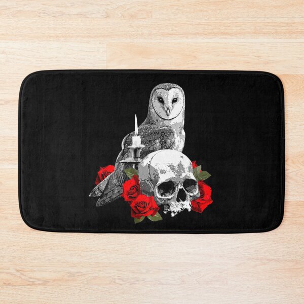 Item preview, Skull and Roses with Owl and lit Candle designed and sold by SpreadForSatan.