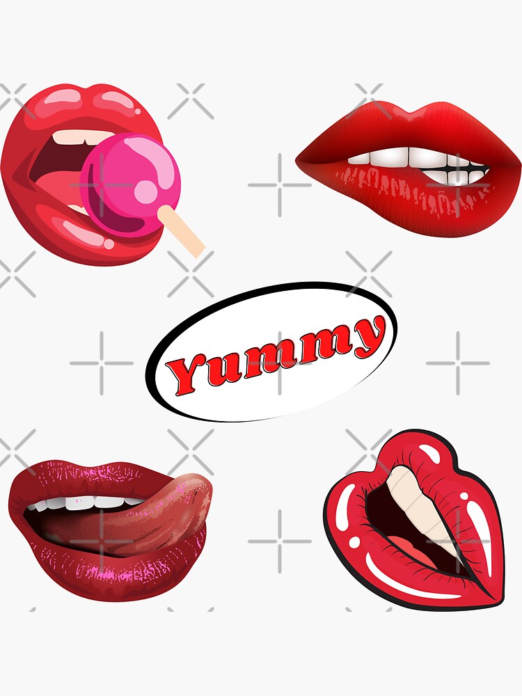 Sexy Luscious Lips Yummy Bdsm Variety Pack Sticker For Sale By Forbiddenflavor Redbubble