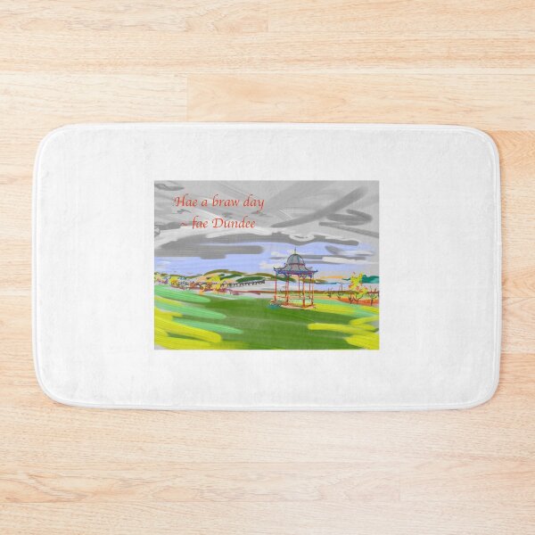 Item preview, Hae a braw day - fae Dundee with a drawing of the bandstand looking across the beautiful wide River Tay towards the Kingdom of Fife designed and sold by Helen Imogen Field.