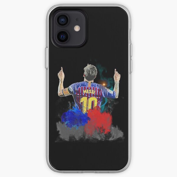 Arte digital de la celebración de Messi Funda blanda para iPhone