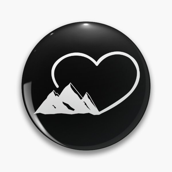Item preview, A White Heart With Mountains I Love Hinking designed and sold by Paulina Vanlife.