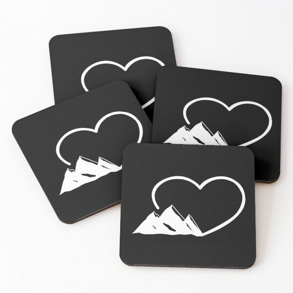 Item preview, A White Heart With Mountains I Love Hinking designed and sold by Paulina Vanlife.