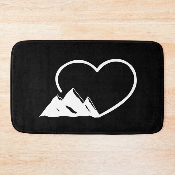 Item preview, A White Heart With Mountains I Love Hinking designed and sold by Paulina Vanlife.