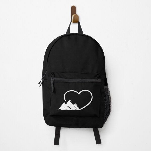 Item preview, A White Heart With Mountains I Love Hinking designed and sold by Paulina Vanlife.