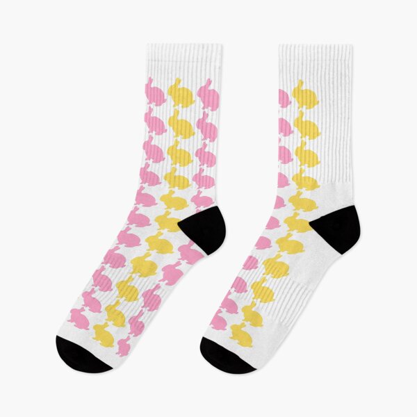 Item preview, Light pink and yellow bunny rabbit pattern designed and sold by simplysharon.