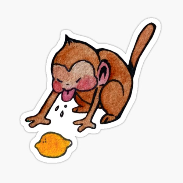 Lemon Monkey Sticker