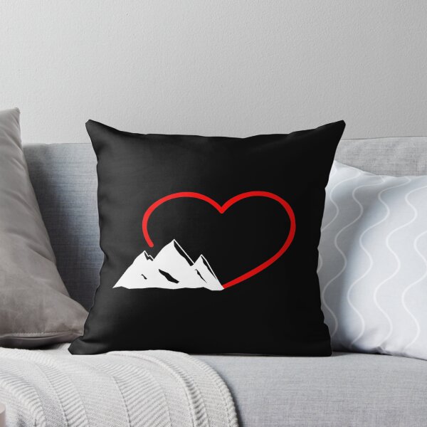 Item preview, A Red Heart With Mountains I Love Hinking designed and sold by Paulina Vanlife.