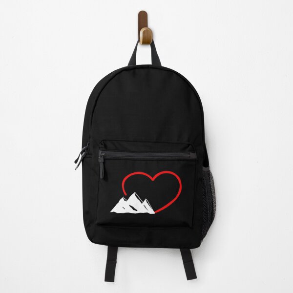 Item preview, A Red Heart With Mountains I Love Hinking designed and sold by Paulina Vanlife.