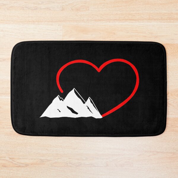 Item preview, A Red Heart With Mountains I Love Hinking designed and sold by Paulina Vanlife.