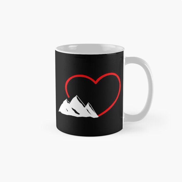 Item preview, A Red Heart With Mountains I Love Hinking designed and sold by Paulina Vanlife.