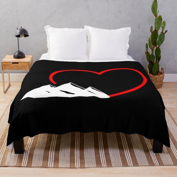 Item preview, A Red Heart With Mountains I Love Hinking designed and sold by Paulina Vanlife.