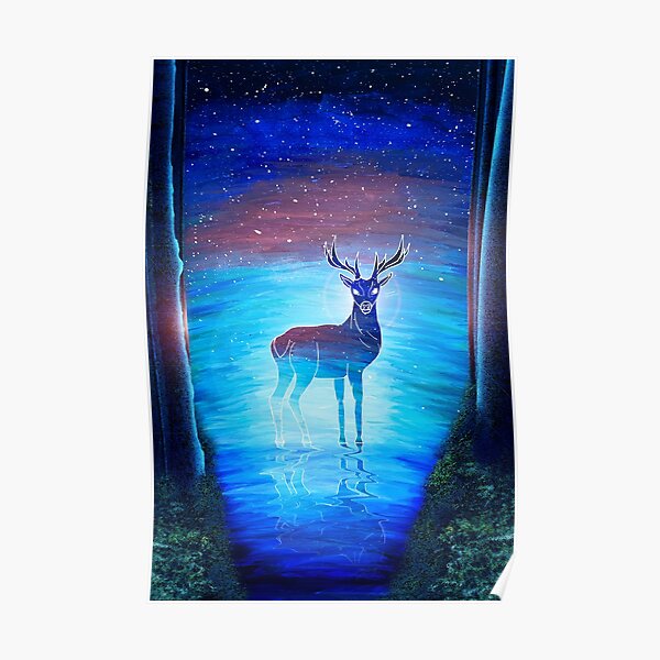 Enchanted Forest Deer Poster