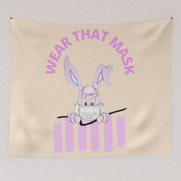 Item preview, WEAR THAT MASK, nr 2,  EASTER BUNNY, BADASS AND FUNNY, EGG HUNT SQUAD, Chilling Peeps designed and sold by Adri Barnard.