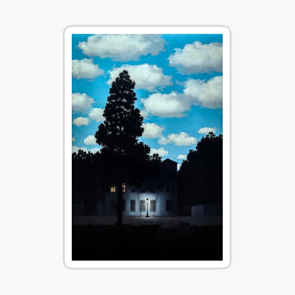 Das Reich des Lichts von René Magritte Sticker