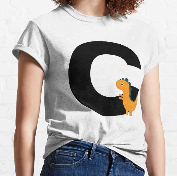 Item preview, Monogram Capital Letter C with Cute Dinosaur designed and sold by Ray Cunningham.
