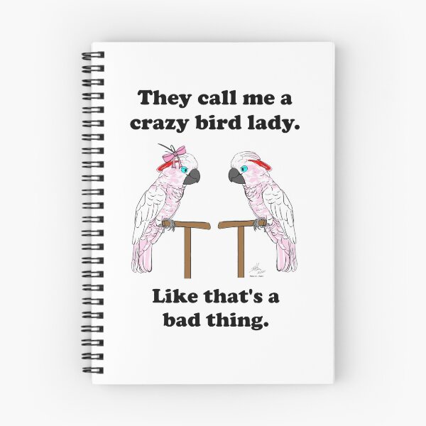 Item preview, Crazy Bird Lady with Moluccan Cockatoos designed and sold by Laughing Parrot Studio.