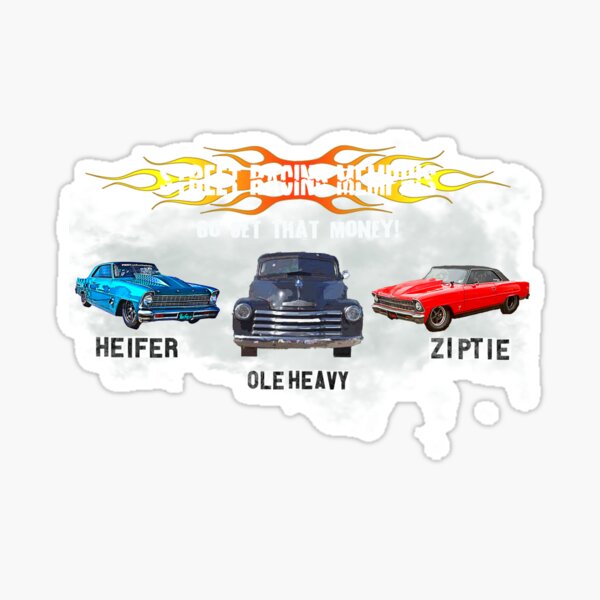 Ole Heavy, Heifer, Ziptie Street racing Memphis t shirt. MSO shirt. Sticker