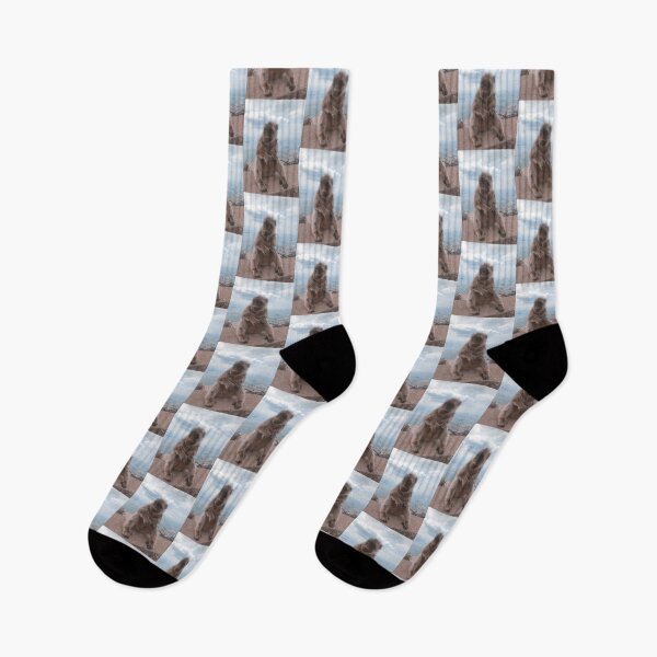 Item preview, super cute monkey sitting on edge on a mountain in Gibraltar, Europe, England designed and sold by Barolina.