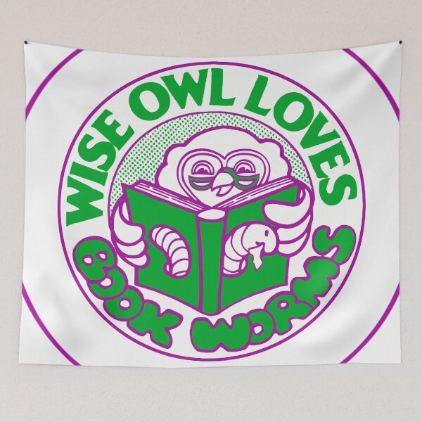 Item preview, Wise Owl Loves Book Worms designed and sold by katemargoli.