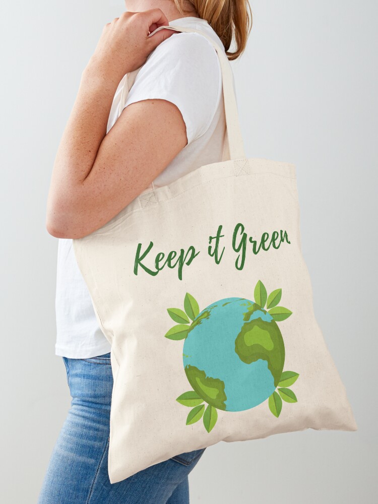 Premium Photo  Plain tote shopping bag save earth go green