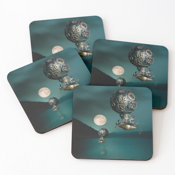 Item preview, Steampunk Balloons Over the Ocean. designed and sold by CassieNash.