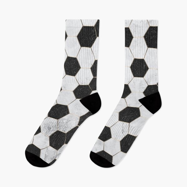 Item preview, White Marble and Black Stone Geometric Hexagon Pattern designed and sold by CynthiaGraphics.