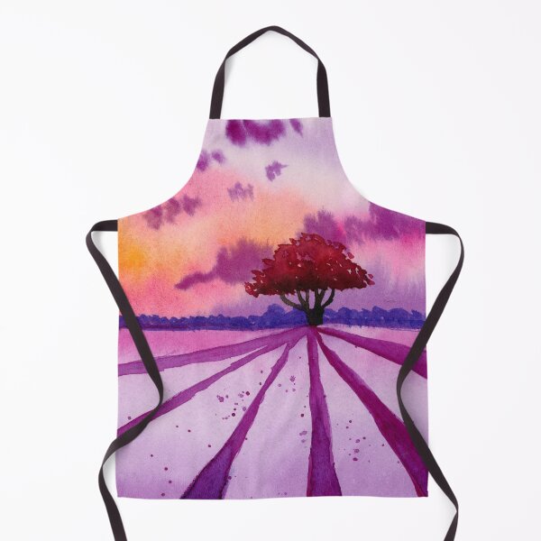 Item preview, Watercolor lavender field designed and sold by Sonderblume.