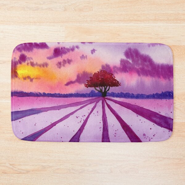 Item preview, Watercolor lavender field designed and sold by Sonderblume.