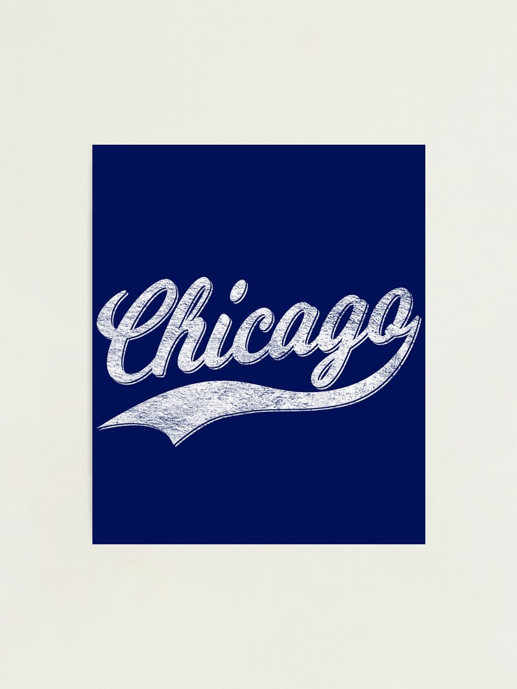 CITY OF CHICAGO SCRIPT CURSIVE TEXT (DISTRESSED BLACK) Sticker for Sale by  enigmaticone