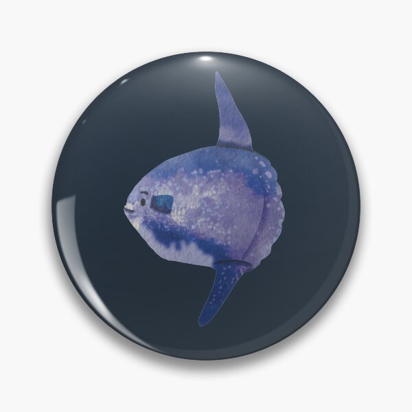 Item preview, Mola Mola Sunfish - Cute Purple and Blue Watercolor Animal Pattern designed and sold by TheRainbowRoom.