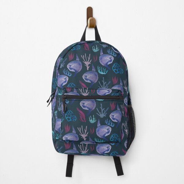 Item preview, Mola Mola Sunfish - Cute Purple and Blue Watercolor Animal Pattern designed and sold by TheRainbowRoom.