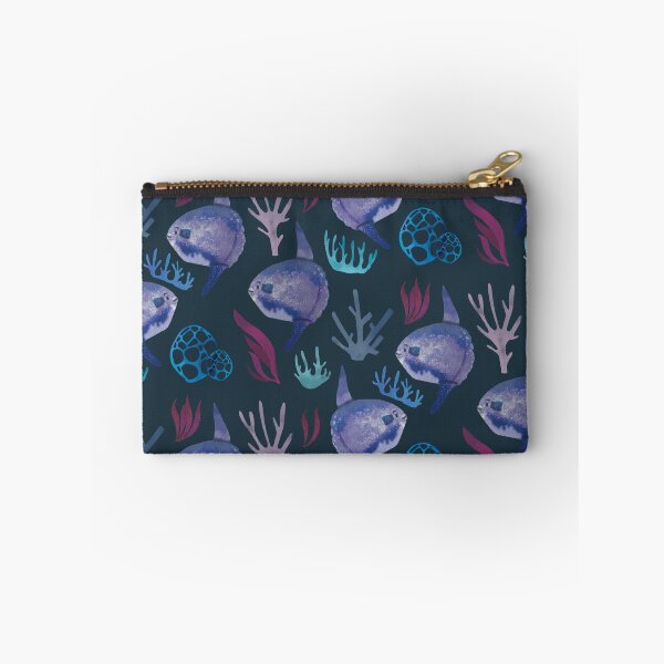 Item preview, Mola Mola Sunfish - Cute Purple and Blue Watercolor Animal Pattern designed and sold by TheRainbowRoom.