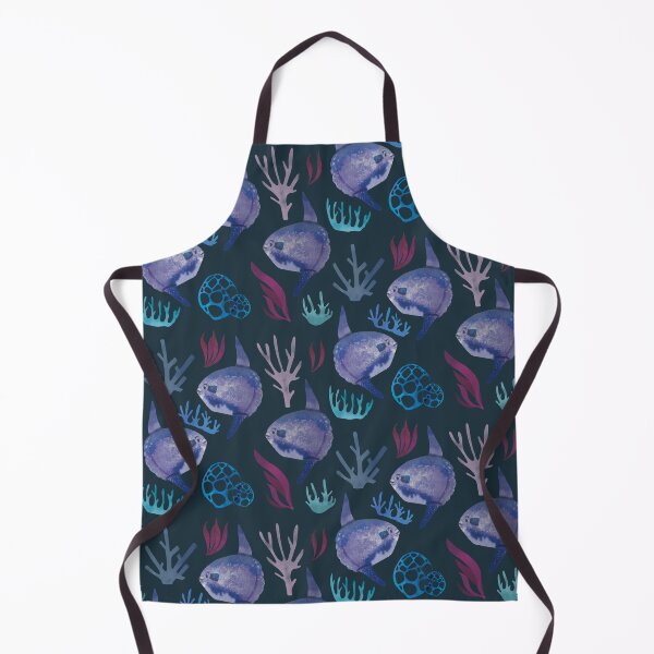 Item preview, Mola Mola Sunfish - Cute Purple and Blue Watercolor Animal Pattern designed and sold by TheRainbowRoom.