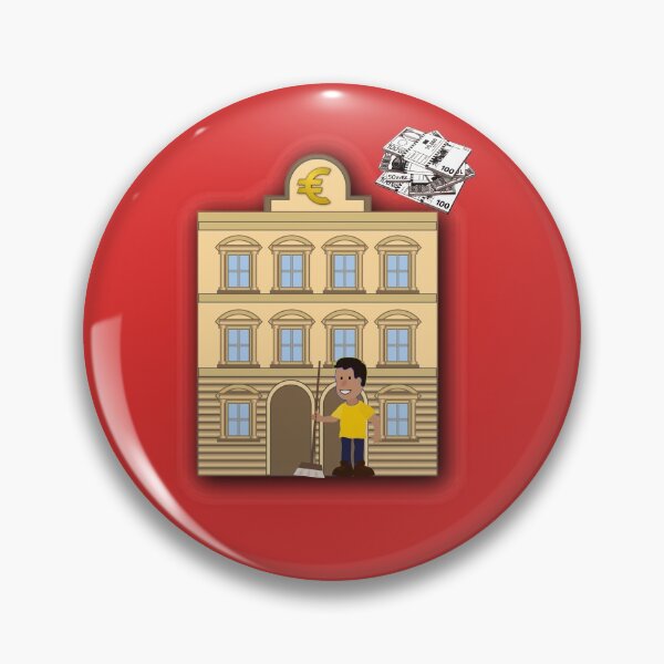 Item preview, MAN CLEANING IN FRONT OF THE BANK designed and sold by advicestechno.
