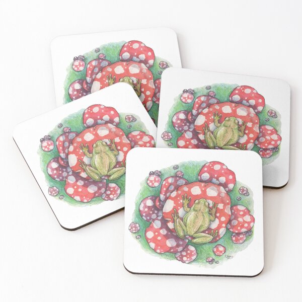 Item preview, Frog on Mushrooms designed and sold by eleary.