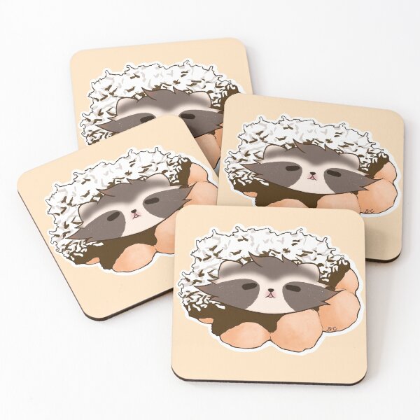 Item preview, Rudie Raccoon and Chocolate Coconut Donut designed and sold by RudieFoodies.