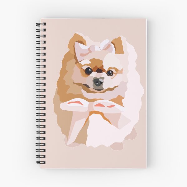 Item preview, Pomeranian Pink Bow Dog Portrait Digital Illustration designed and sold by sherylwylie.