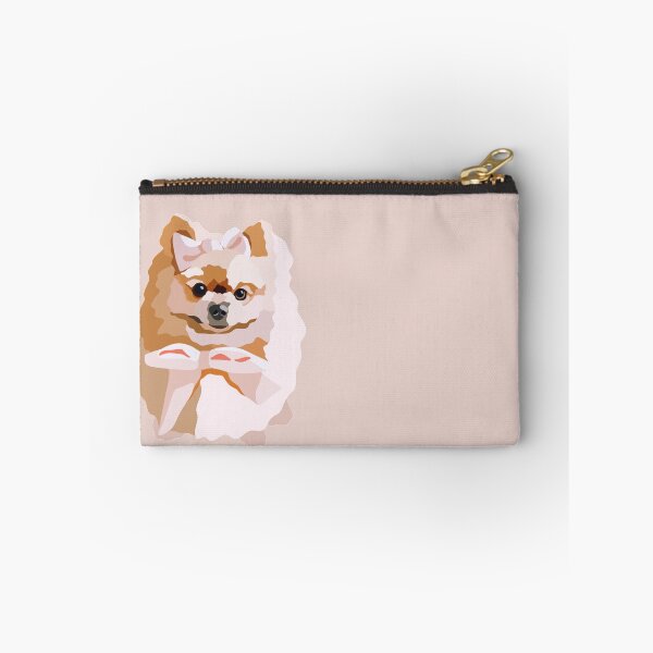 Item preview, Pomeranian Pink Bow Dog Portrait Digital Illustration designed and sold by sherylwylie.
