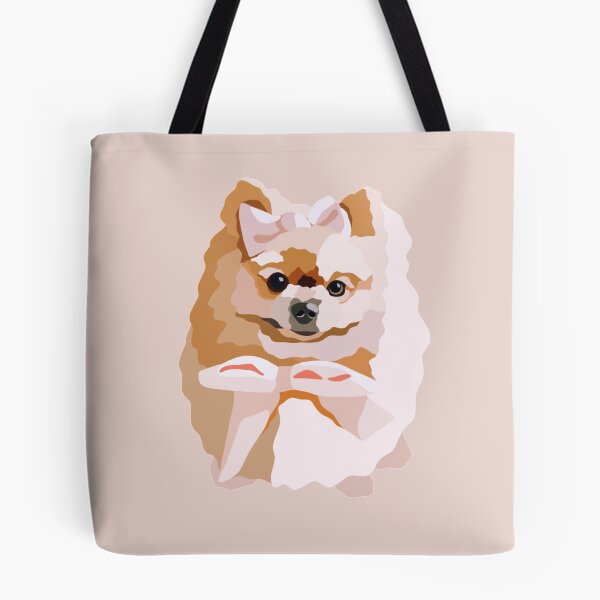 Item preview, Pomeranian Pink Bow Dog Portrait Digital Illustration designed and sold by sherylwylie.