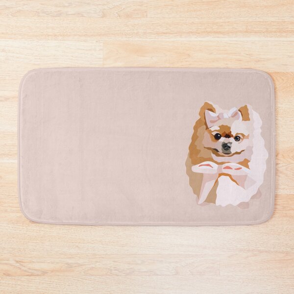 Item preview, Pomeranian Pink Bow Dog Portrait Digital Illustration designed and sold by sherylwylie.