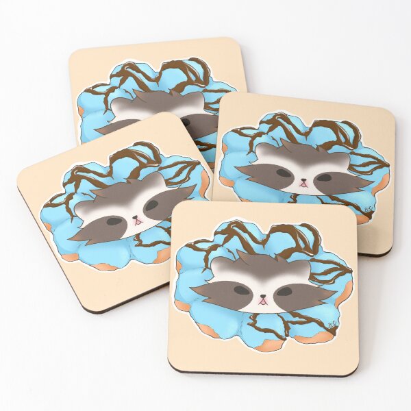 Item preview, Rudie Raccoon and Blue Raspberry Donut designed and sold by RudieFoodies.
