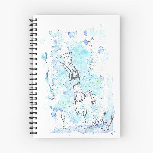 Artikelvorschau, Taucherjunge Originalaquarell entworfen und verkauft von NitArtCafe.