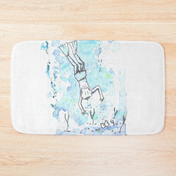 Item preview, Diver boy original watercolour designed and sold by NitArtCafe.