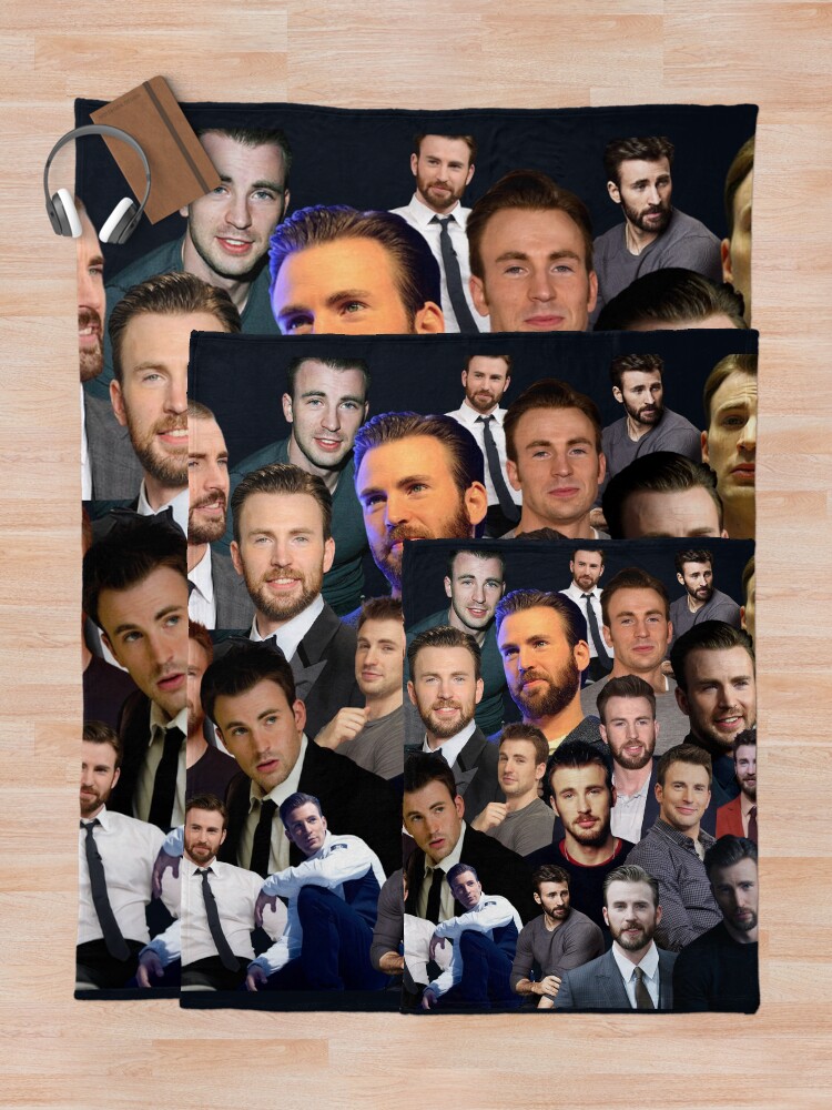 "chris evans photo collage " Throw Blanket for Sale by mahmoudrakha