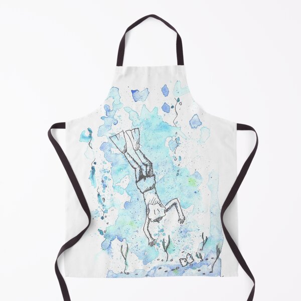 Item preview, Diver boy original watercolour designed and sold by NitArtCafe.