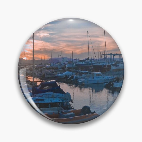 Item preview, Summer evening sunset at the port / harbour near to the beach, Spain, Mallorca designed and sold by Barolina.