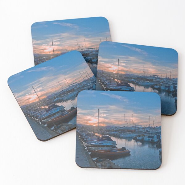 Item preview, Summer evening sunset at the port / harbour near to the beach, Spain, Mallorca designed and sold by Barolina.